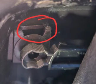 Glovebox sliding hinge lock