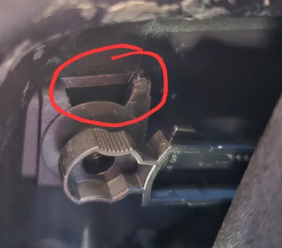 Glovebox sliding hinge lock