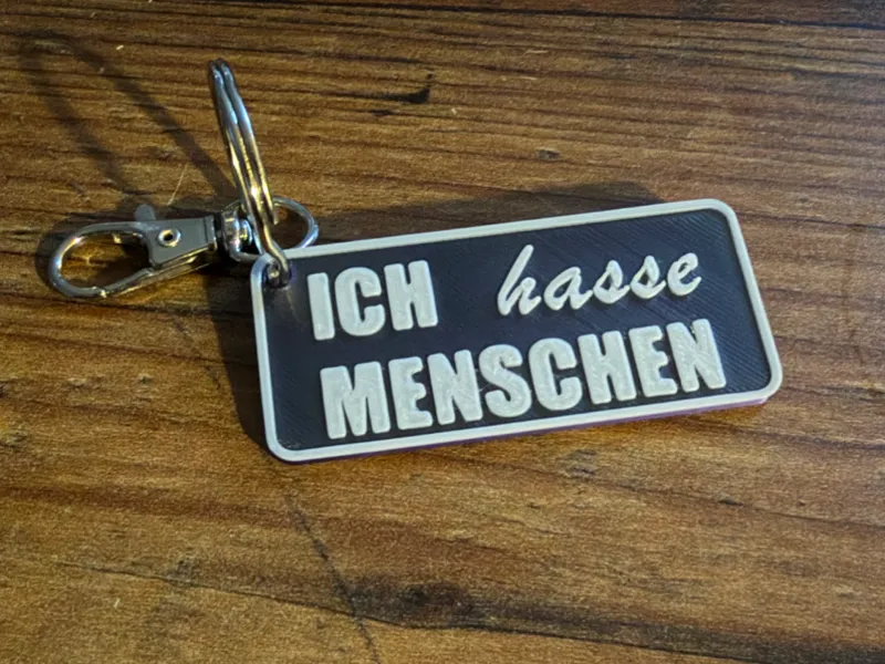 Schlüsselanhänger ich hasse Menschen