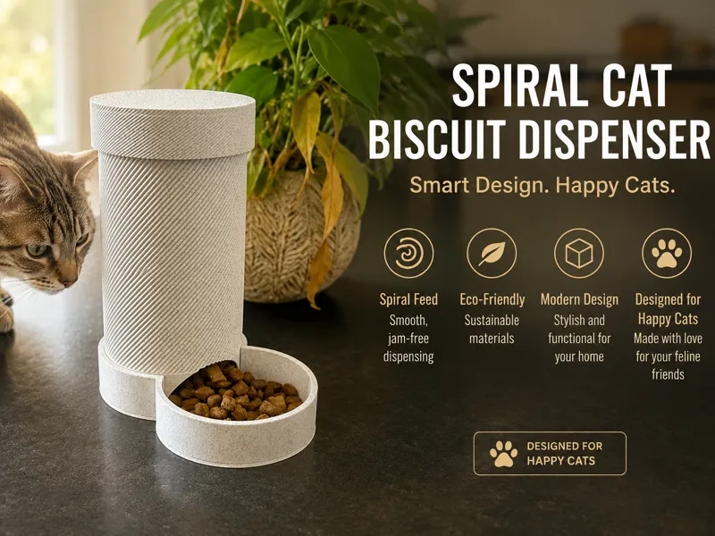 Spiral Cat Biscuit Dispenser