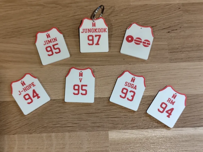 Jersey Keychains (BTS) - All Members Included!
