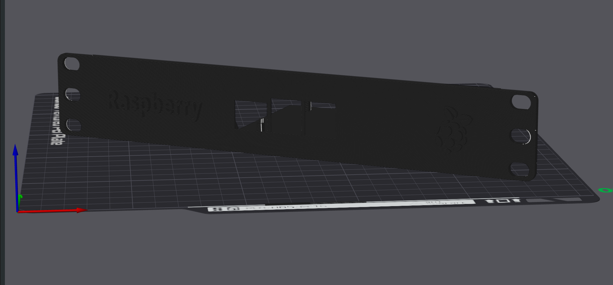 Miniatura 2 do modelo 3D Raspberry Pi 1U 10" Rack Mount (With Standoffs)