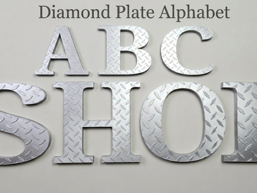 Diamond Plate Alphabet
