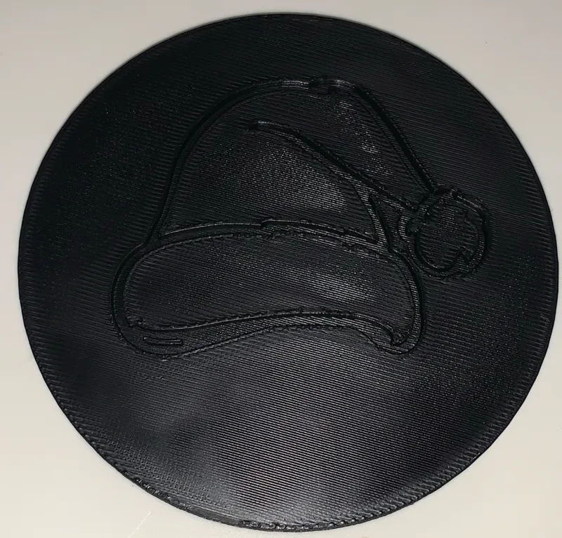 Christmas coaster 1 (santa hat)