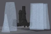 Full size, hollow blade for lights