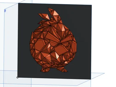 red from angry birds wall sculpture