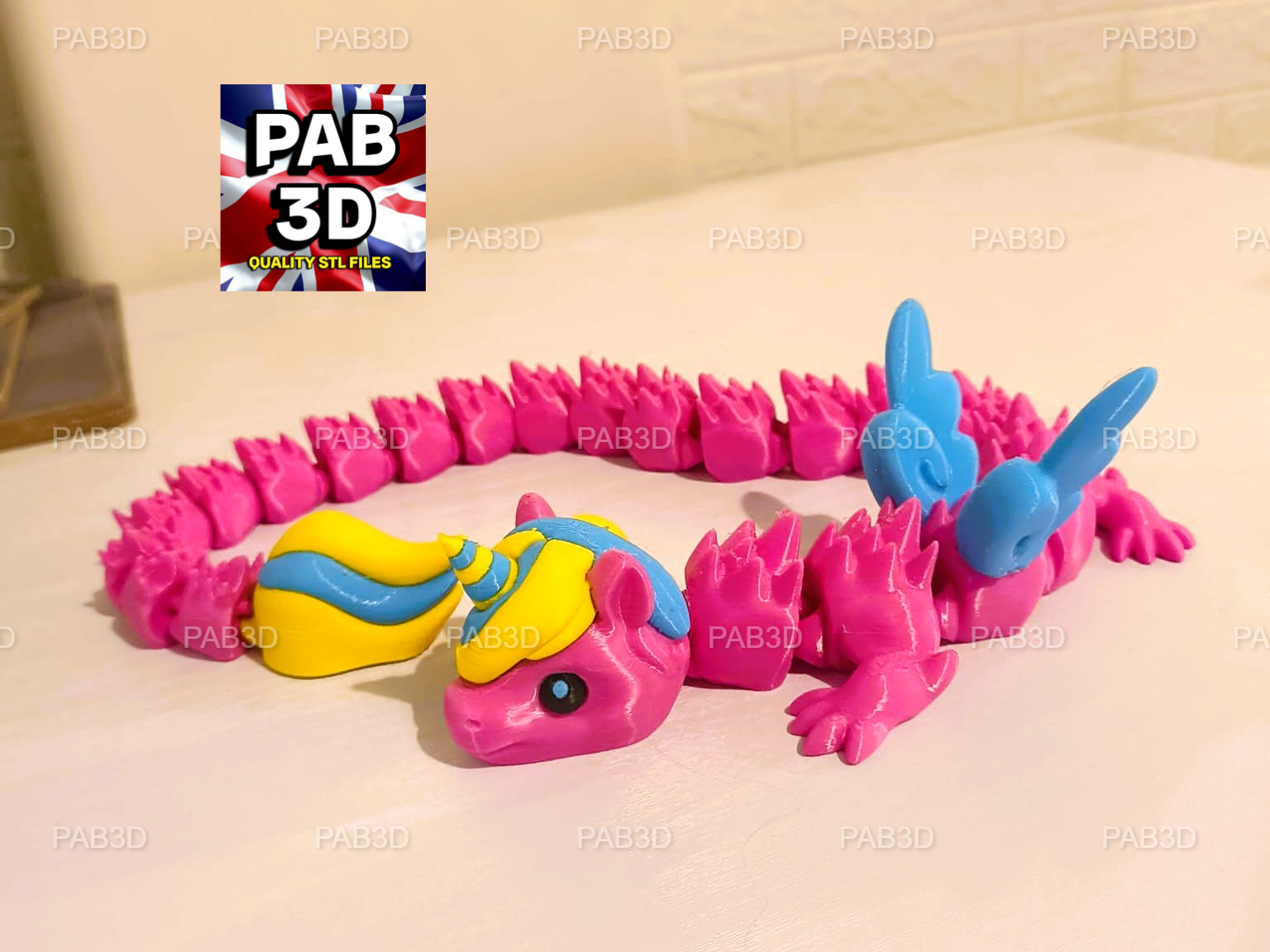 Cute articulated unicorn flexi dragon