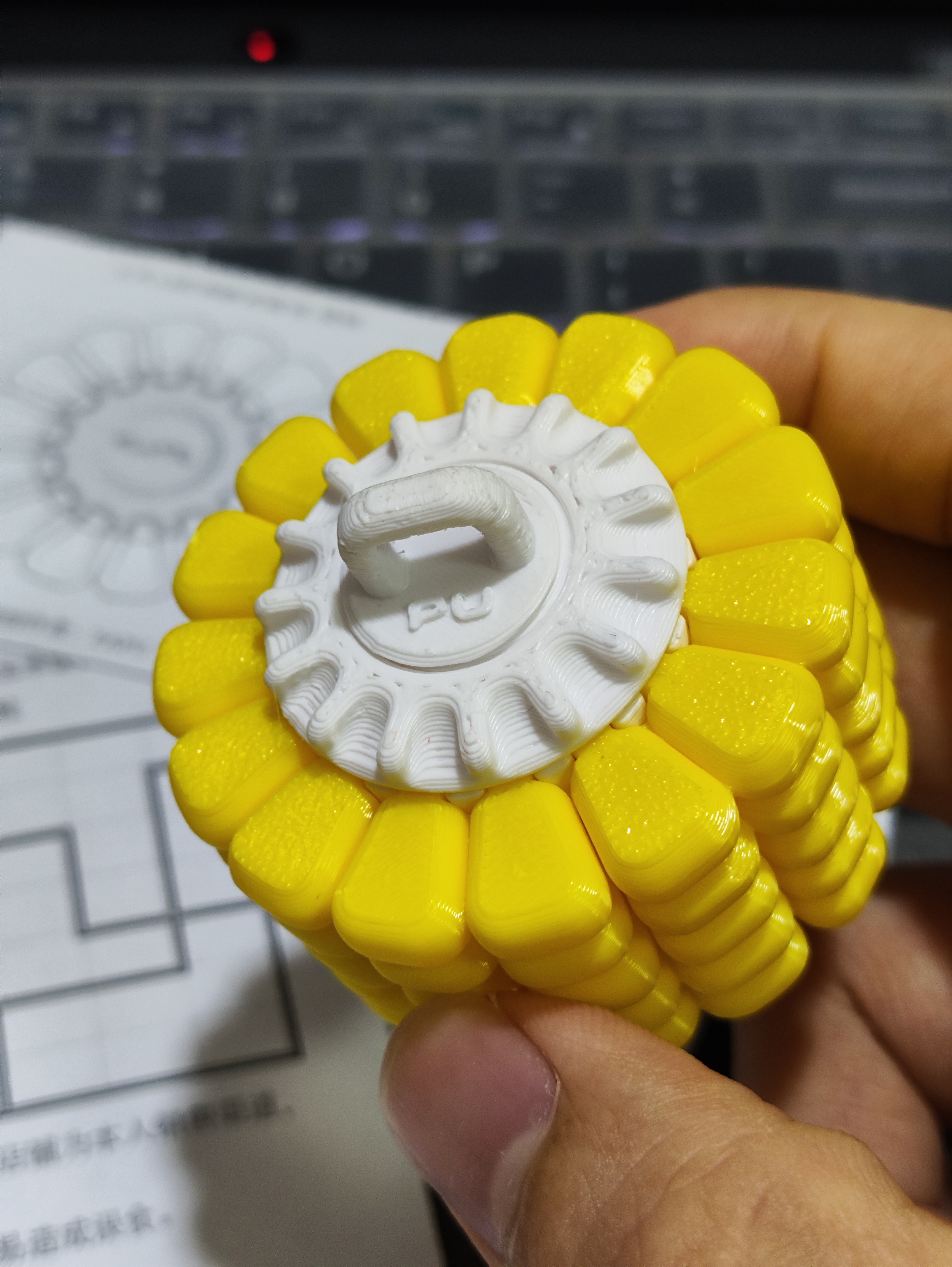 Miniatura 4 do modelo 3D 玉米3d拼图-螺旋盖子版