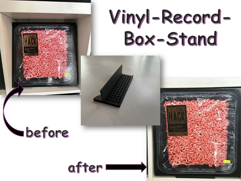 Vinyl Record Box Stand