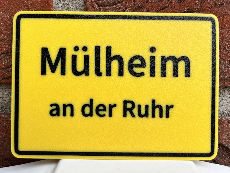 Ortseingangsschild Mülheim an der Ruhr