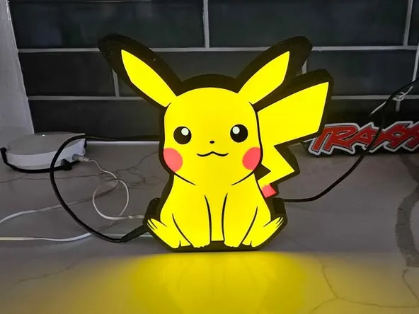 Pikachu LED light box pokemon 