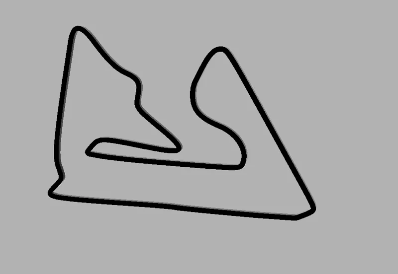 2D Wall Art - Bahrain Circuit F1 Track Sim Racing