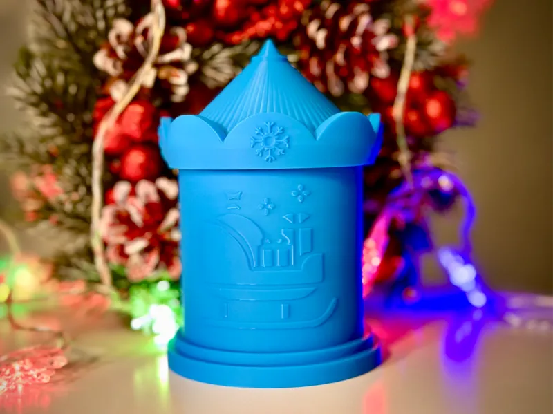 Christmas Box with Lid - Decorative Cozy Storage