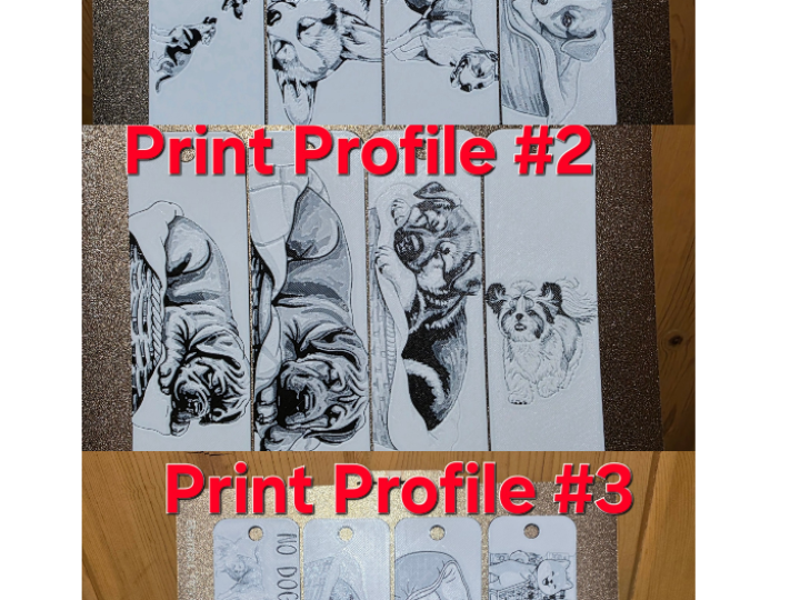 Dogs Set of 13 lol Hueforge Bookmarks Black/White