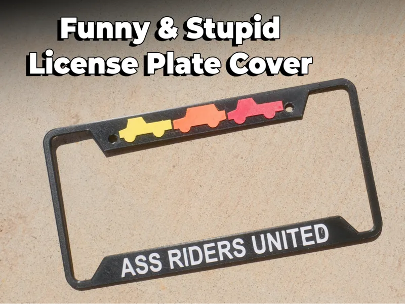 Fun License Plate Cover - Ass Riders United