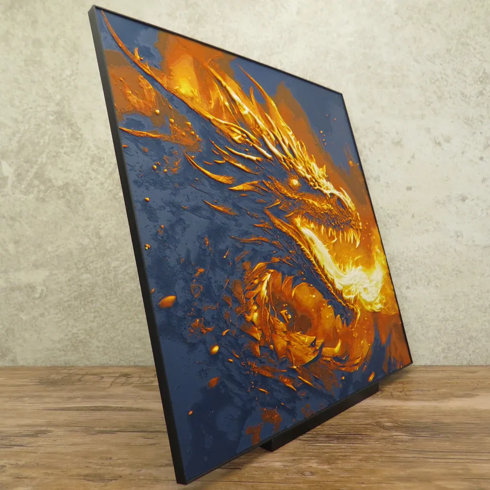 Fire Breathing Dragon - Hueforge - Free 3D Print Model - MakerWorld