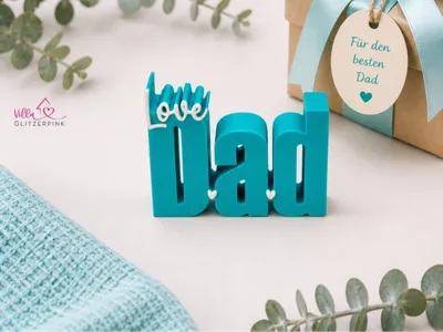 Love Dad Lettering