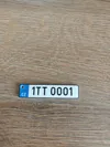 License plate with SK sign