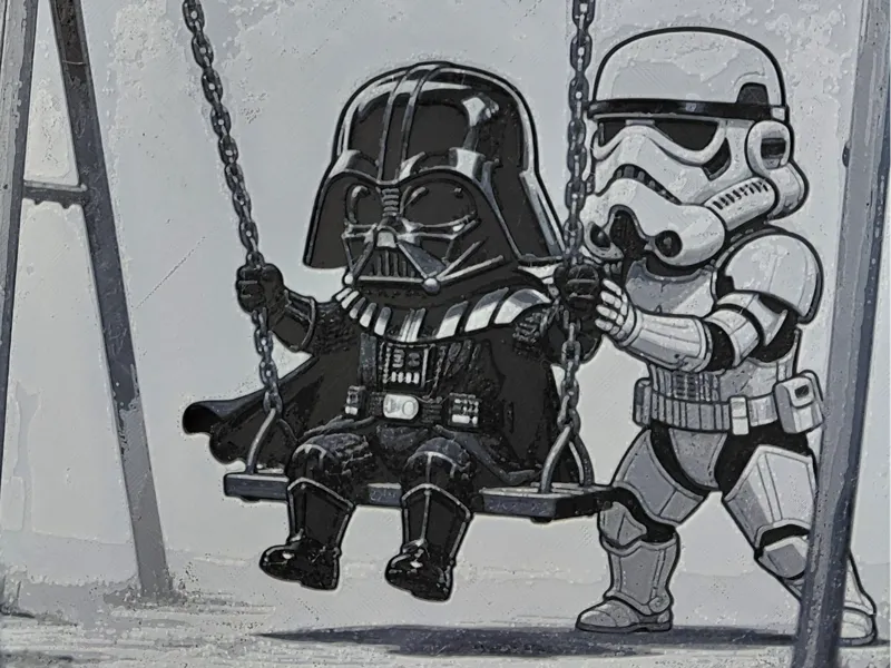 Vader swinging - Hueforge