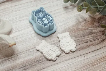 Cortador para modelado: Folk Art Bear Clay Cutter & Embosser — vista de referencia 5