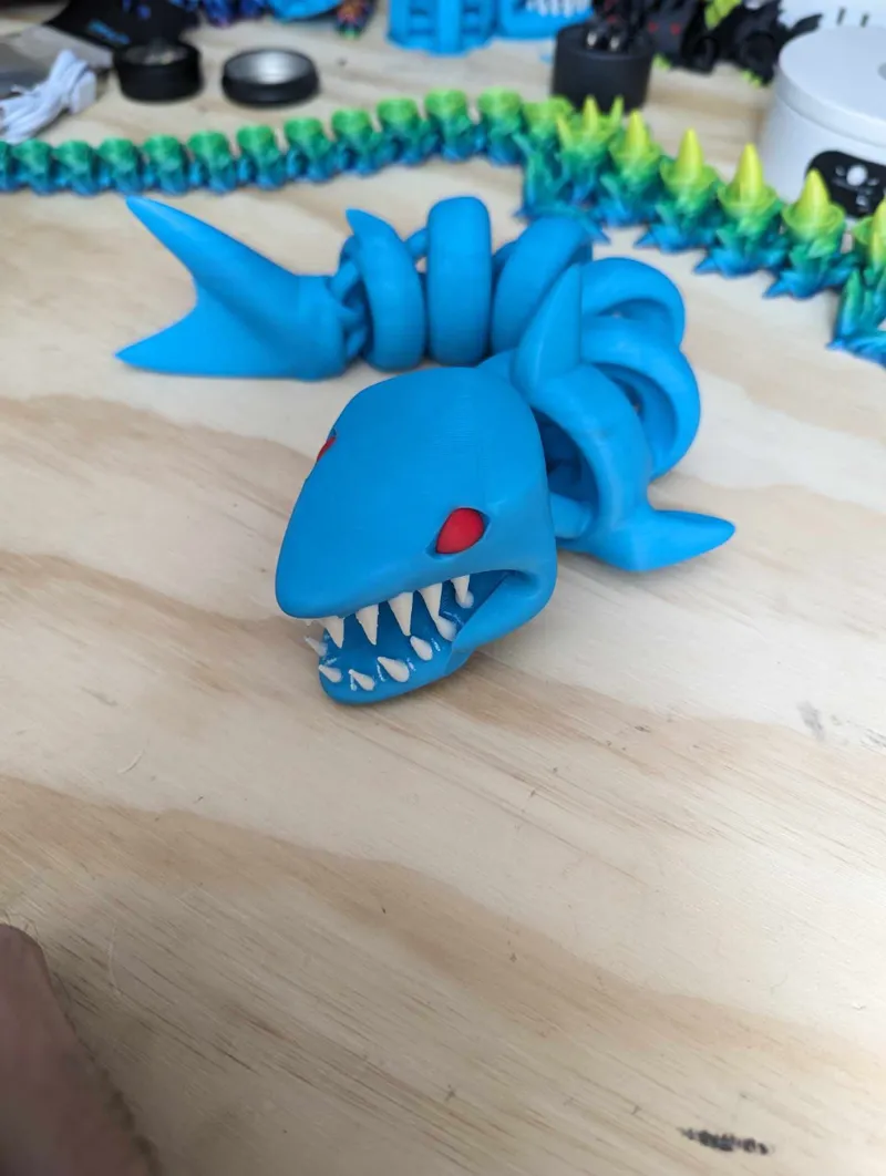 Shark Fidget toy  Head remodeled for easier printing and replacement