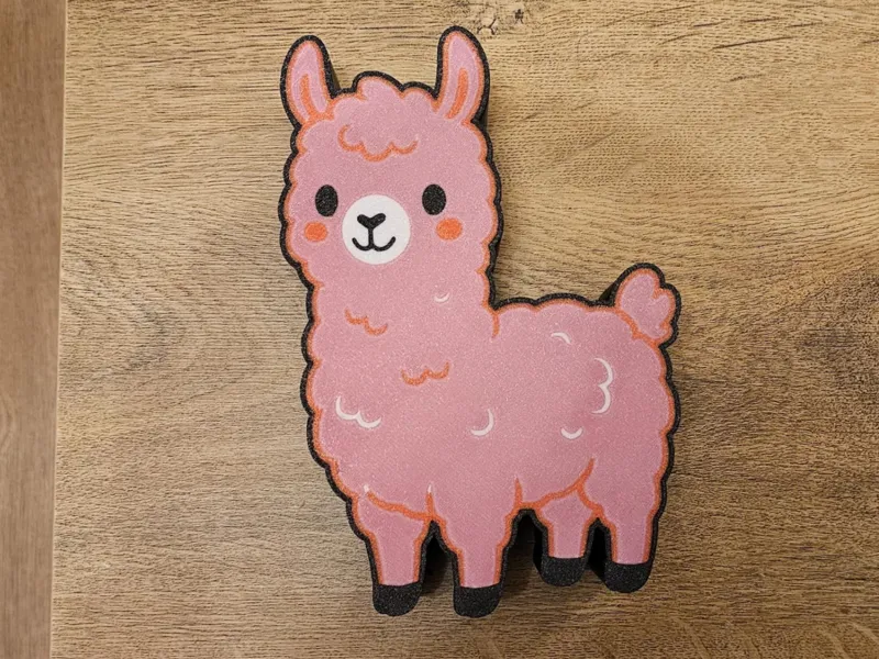 Cute Pink Llama Light Box