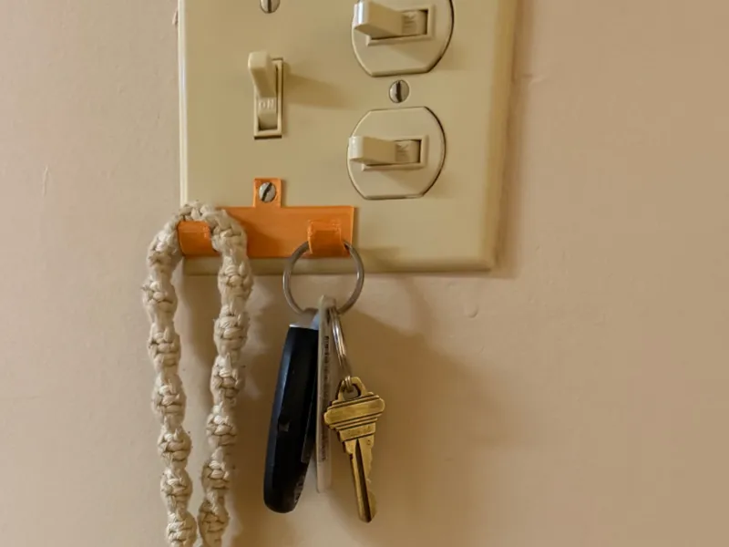 Key Holder Attachment to Lightswitch