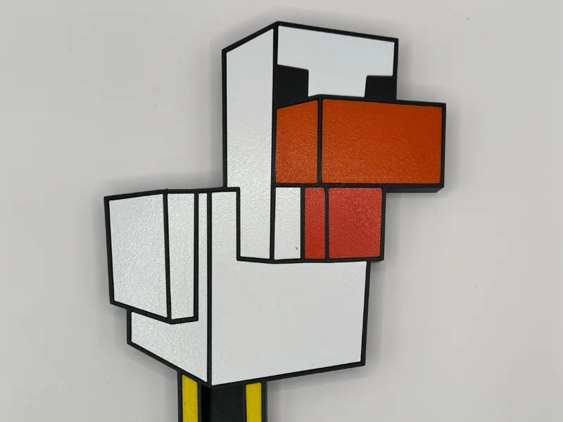Minecraft Chicken Puzzle Multicolor Snap fit