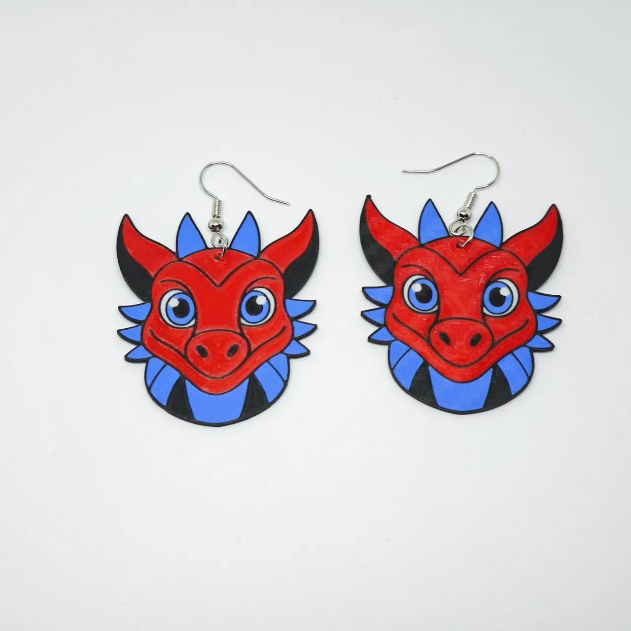 Red Dragon Earrings view 2