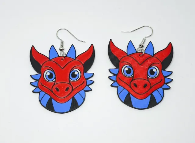 Red Dragon Earrings