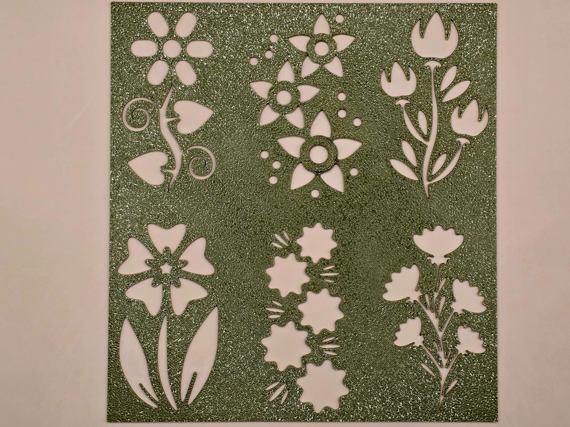 Flower Spring Botanical Stencil Template Summer