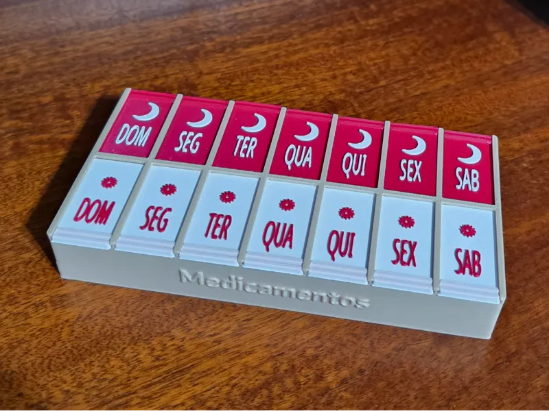 Caixa de medicamentos (dia-noite) - Pill Box Am Pm