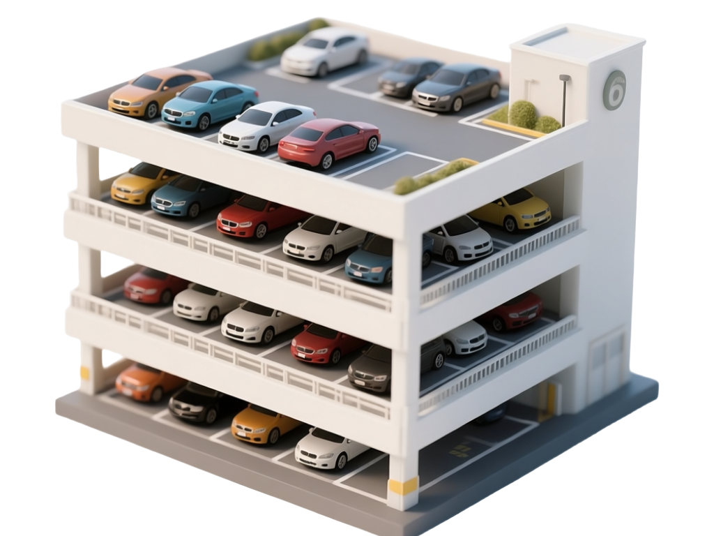 Miniatura 2 do modelo 3D 无限叠加的停车场大楼