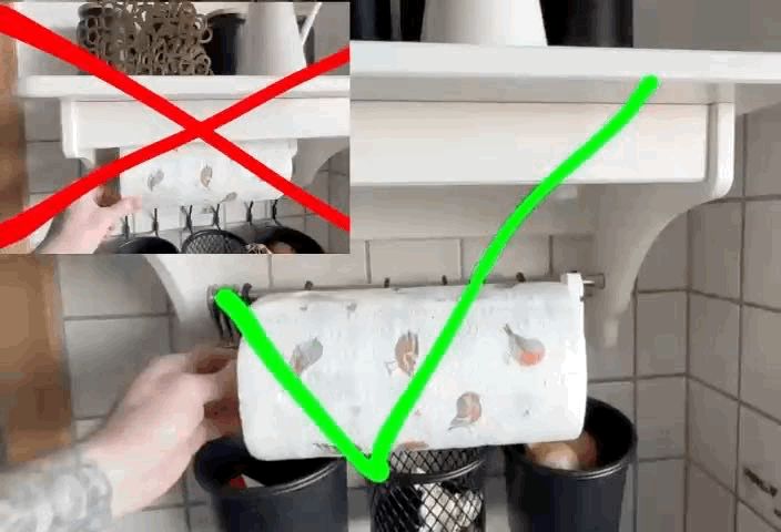Küchenrollenhalter für Nische Abnehmbar Click 