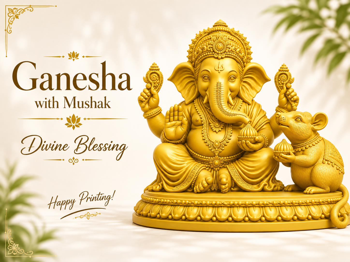 Ganesha with Mushak – Divine Blessing - 1
