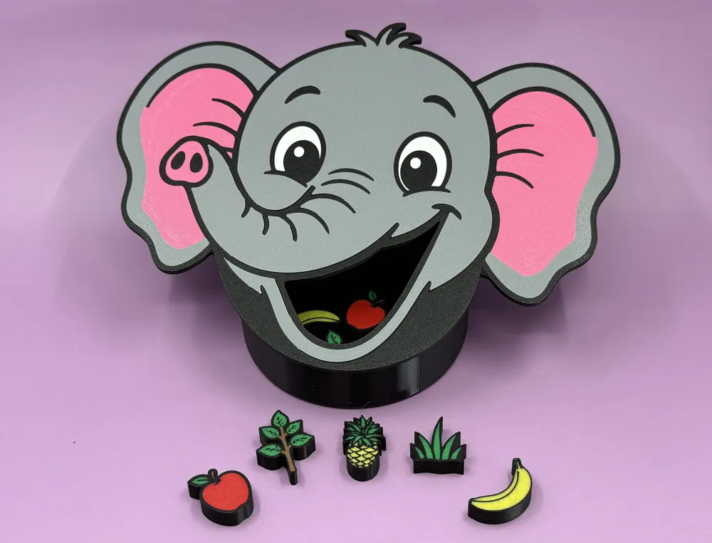 Sensory Elephant Pattern Feedies: Elephant Head | Sensory Play - Free 3D Print Model - MakerWorld