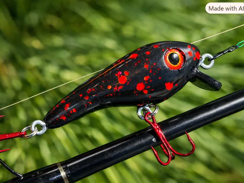 Letrero o emblema decorativo: 75mm Crankbait 11g Shallow Runner. Referencia del modelo original.