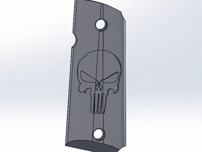 1911 Officer Skull Grips