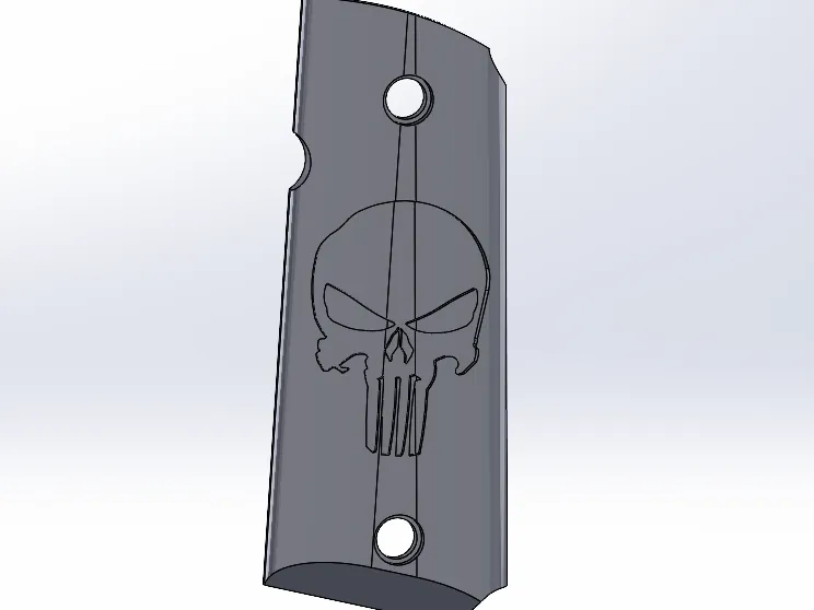 1911 Officer Skull Grips