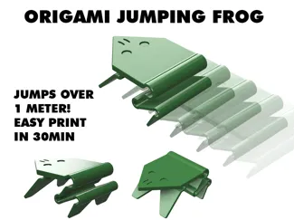 Jumping frog origami