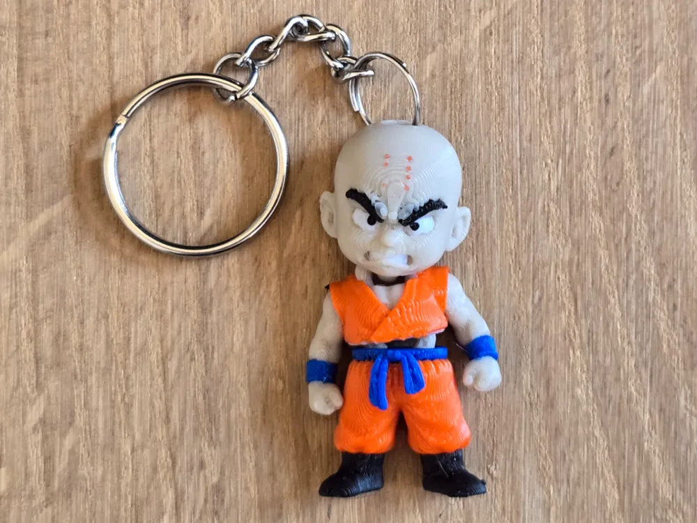 Llavero: Dragon ball Krillin flexi keychain. Referencia del modelo original.