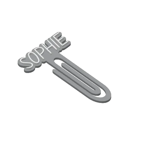 Miniatura 410 do modelo 3D Personalized Name Bookmarks
