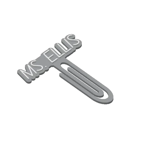 Miniatura 333 do modelo 3D Personalized Name Bookmarks