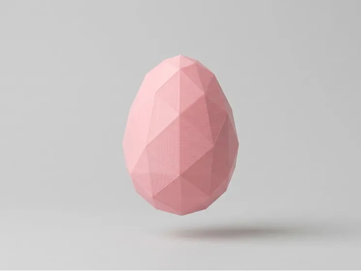 Minimalist Low-Poly Easter Egg