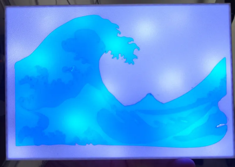 Grande Onda di Kanagawa Lampada