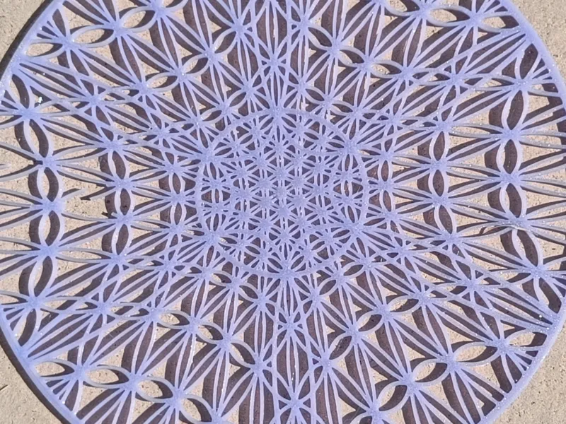 Distorted hexafoil wall art
