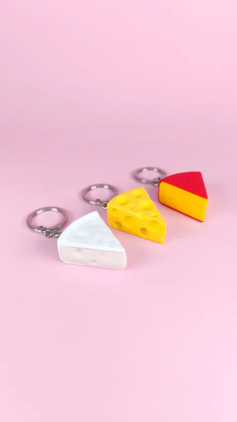 Mini Cheese Collection (Keychain & Earrings) view 3