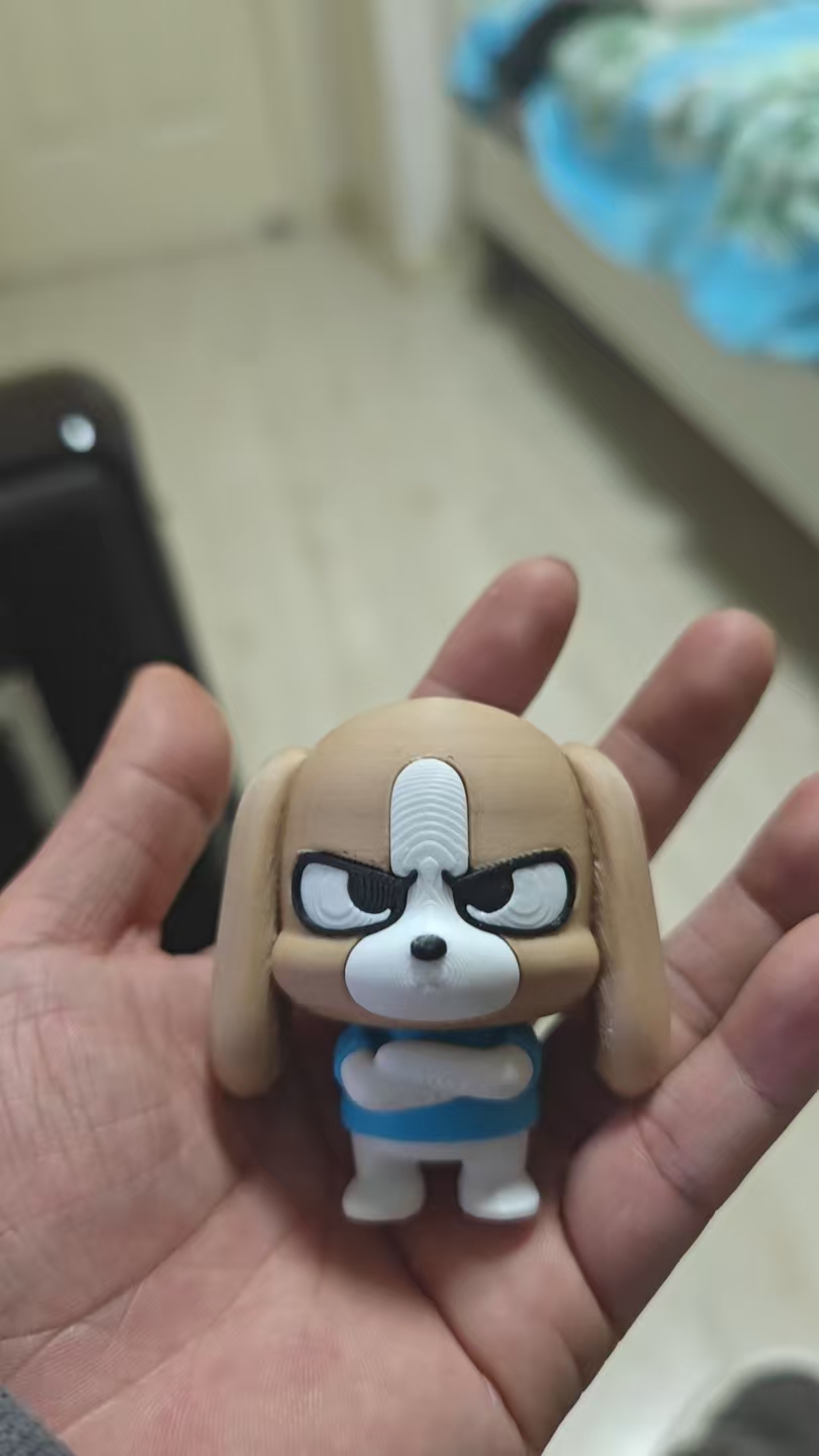 Miniatura 5 do modelo 3D 可爱卡通Q版小狗 比格犬 宠物 生气小狗 无需AMS
