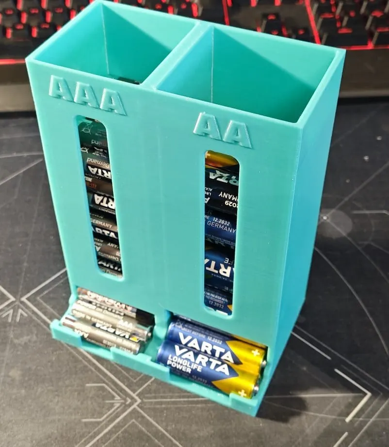 Battery Box Storage AA AAA by make3dtc MakerWorld