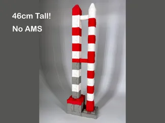 Rocket Ship and Launch Tower Building Block Set